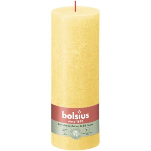 Bolsius Stompkaars Rustiek 19 x 6,8 cm  Sunny Yellow