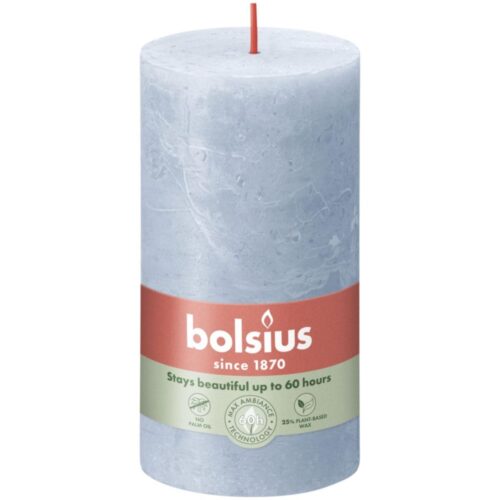 Bolsius Stompkaars Rustiek 13 x 6,8 cm  Sky Blue