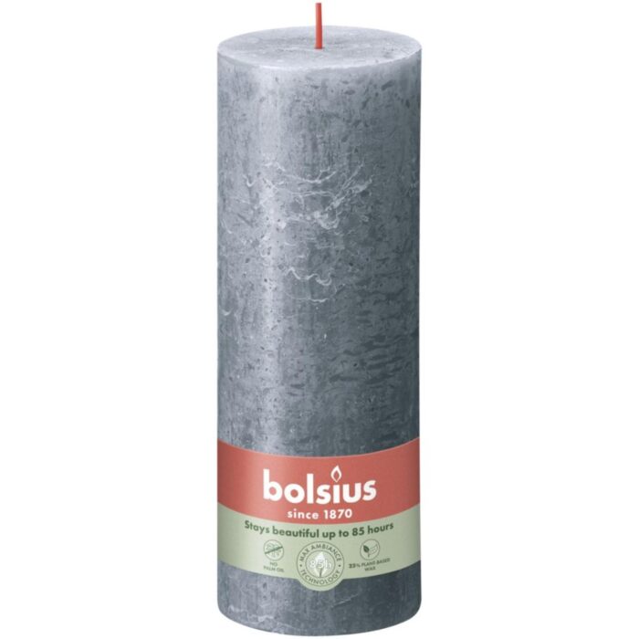 Bolsius Stompkaars Rustiek 19 x 6,8 cm Leisteen Blauw