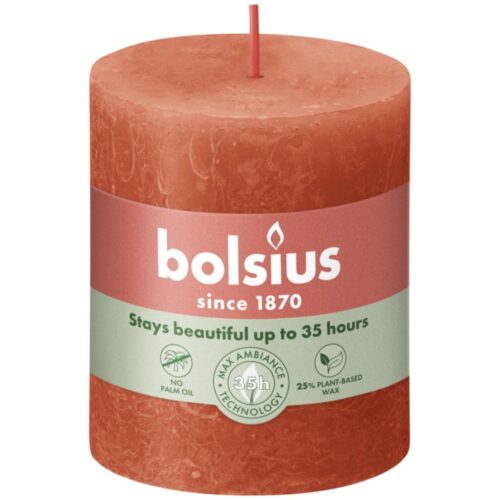 Bolsius Stompkaars Rustiek 8 x 6,8 cm Aards Oranje