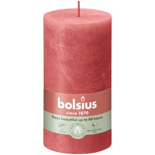 Bolsius Stompkaars Rustiek 130 x 68 cm Blossom Pink