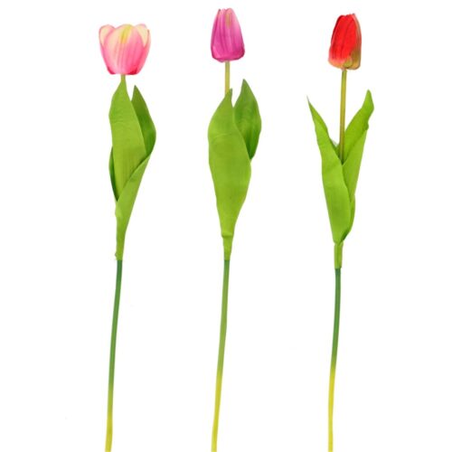 Kunst bloem tulp 53 cm 12 assorti