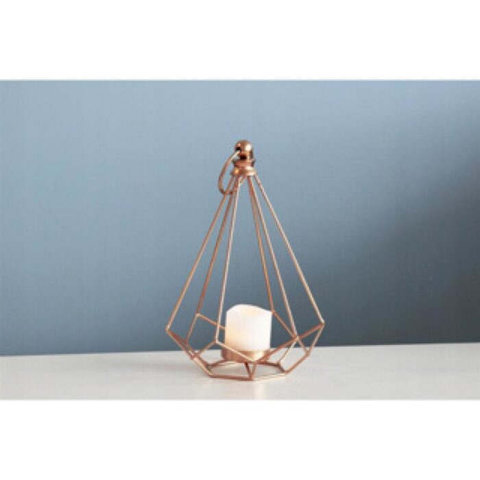 Lantaarn edge met LED kaars 23,5 cm - Afbeelding 3