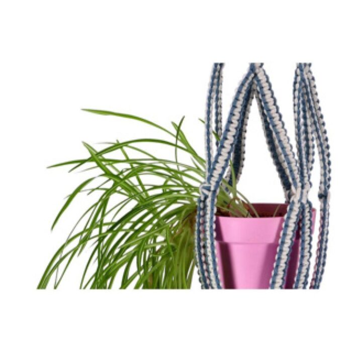 In the Mood Collection Pothouder blauw Macrame 110 cm - Afbeelding 4