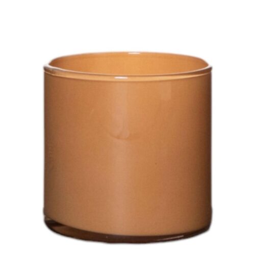 Vaas cilinder astra solid apricot oranje h10 d10