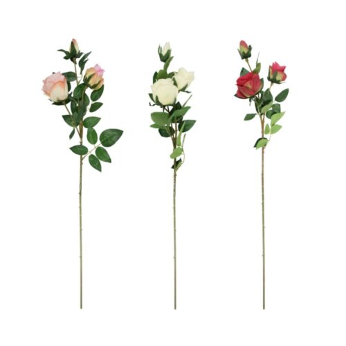 Kunstbloem Rozen 79 cm 3 assorti (assortiment – willekeurige uitvoering)