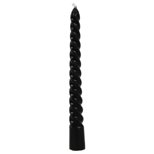 Tafelkaars twist zwart 4uur 4stuks 2x2x20cm