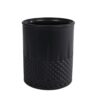Theelichthouder Diamond mat zwart glas 9x9x10,5cm