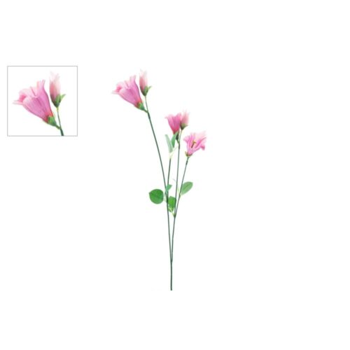 Kunst bloem "Campanula" licht roze zijde 60 cm
