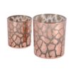 Ptmd windlicht desiree giraffeprint roze 10 cm