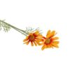 Kunst bloem "Madeliefje" oranje zijde 56 cm