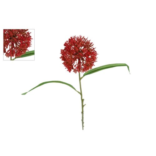 Kunstbloem allium ball oranje PE 55cm