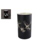 Sfeerverlichting LED Hert mat zwat glas 9x9x15cm