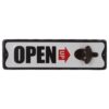 Bieropener "Open Up" zwart/wit metaal 10,5x36x3,5 cm