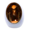 Theelichthouder Pim S goud/wit aardew 9,5x9,5 x12,5cm