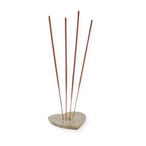 Wierookhouder speksteen hart 10,5 cm