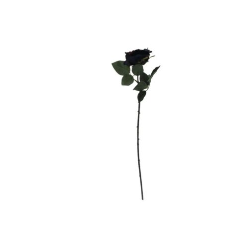 Ptmd kunstbloem classy rose donkerblauw 62 cm