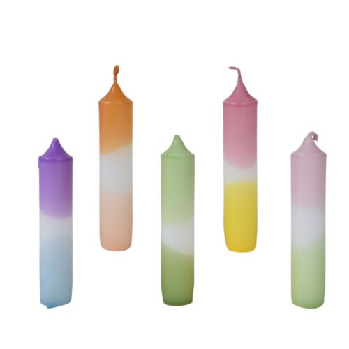 Dinerkaars per 4 dipdye pastelkleuren 5 assorti 11cm (assortiment – willekeurige uitvoering)