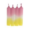 Dinerkaars per 4 dipdye pastelkleuren 5 assorti 11cm (assortiment – willekeurige uitvoering)
