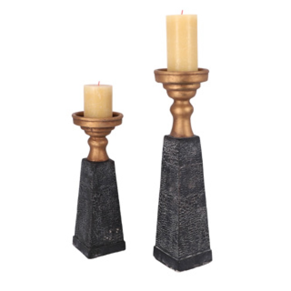 PTMD kandelaar Laya goud-zwart 45 cm - Afbeelding 5