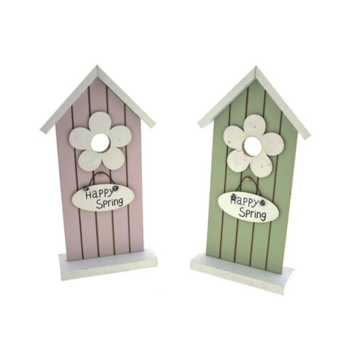 Vogelhuis happy spring 26 cm assorti (assortiment – willekeurige uitvoering)