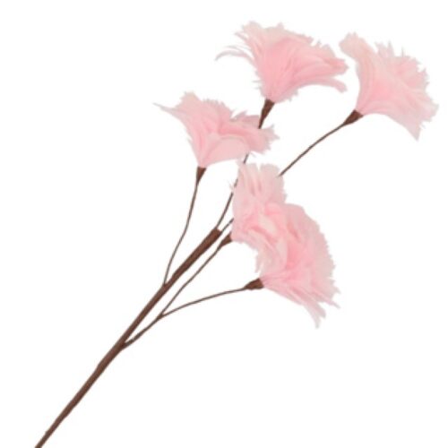 Kunst tak veer bloemen roze 85 cm