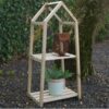 Plantenrek met 2 lagen 76 cm naturel