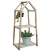 Plantenrek met 2 lagen 76 cm naturel