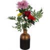 Countryfield fles vaas Madelon S zwart/koper 26 cm