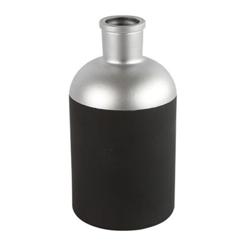 Countryfield fles vaas Madelon S zwart/zilver 26cm