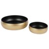 Schaal goud mat zwart 14,5 cm 2 assorti set van 2 (assortiment – willekeurige uitvoering)