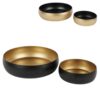 Schaal goud mat zwart 14,5 cm 2 assorti set van 2 (assortiment – willekeurige uitvoering)