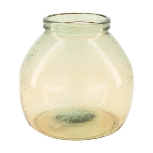 Vaas recycled glass ø21x20 cm beige
