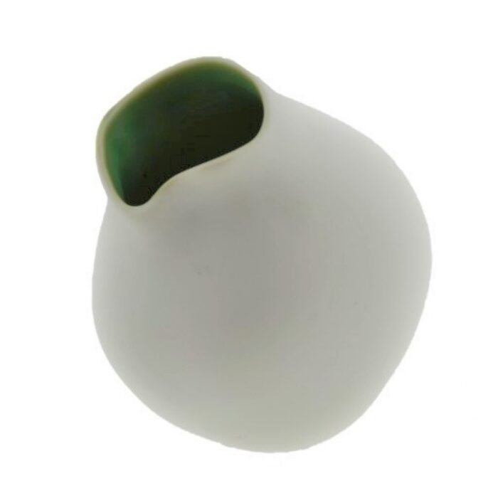 Vaas keramiek 9 cm wit/groen