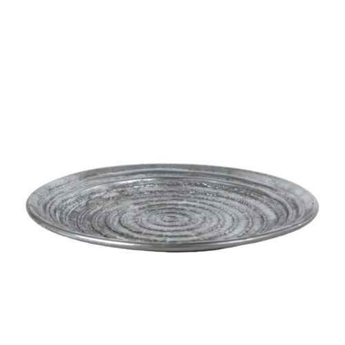 Dienblad Ceara zilver metaal 39x39x2cm