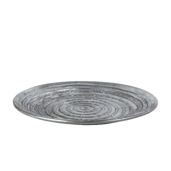 Dienblad Ceara zilver metaal 39x39x2cm