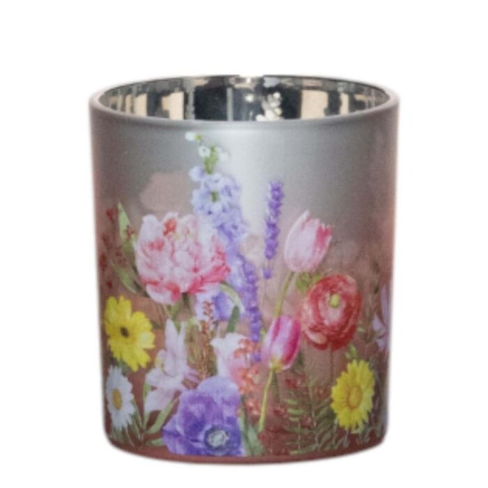 Theelichthouder bloemen boeket small 8 cm