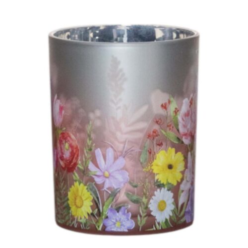 Theelichthouder bloemen boeket medium 12 cm
