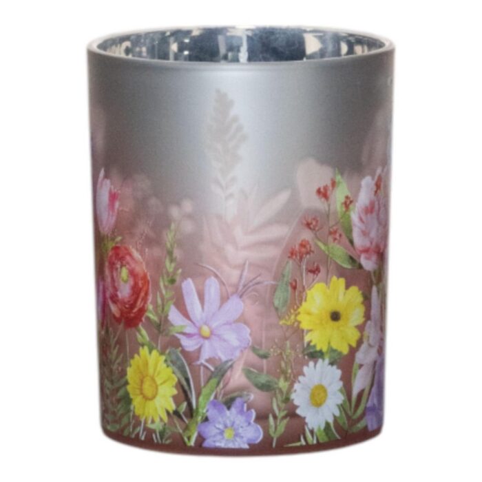 Theelichthouder bloemen boeket large 18 cm