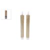 Kaars led afstandsbediening goud set 2