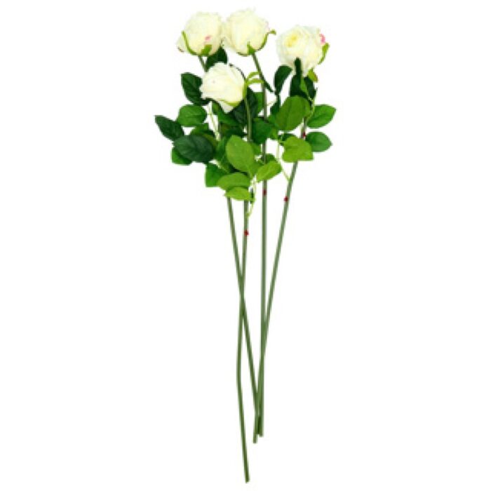 Kunstbloem rozentak creme 56 Cm - Afbeelding 2