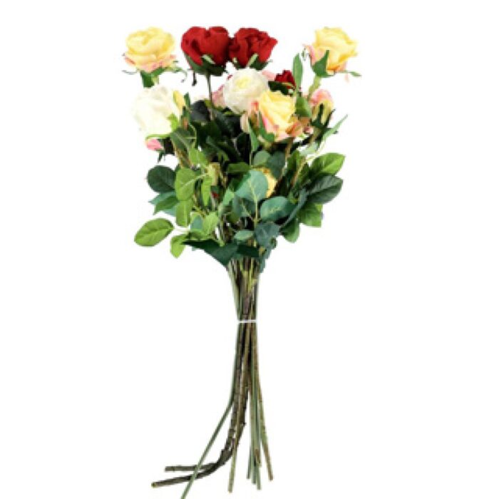 Kunstbloem rozentak creme 56 Cm - Afbeelding 3