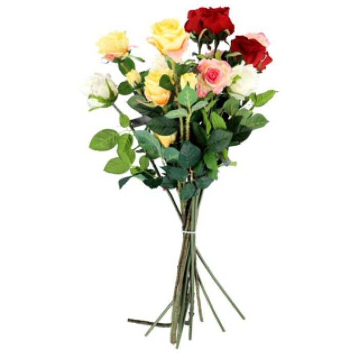 Kunstbloem rozentak creme 56 Cm - Afbeelding 4