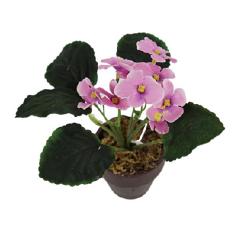 Kunstplant in pot Kaaps viooltje 16 cm 4 assorti - Afbeelding 5