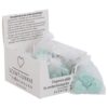 Amberblokje Hart wood 2,5 cm organza zakje 3 stuks