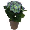 Kunstplant hortensia paars in pot