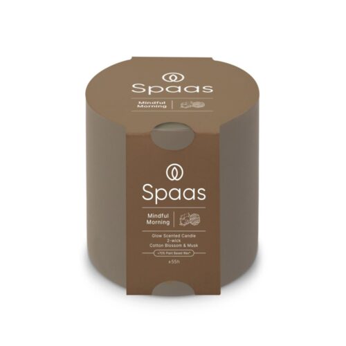 Spaas Glow Geurkaars 2-wiek 55u - Mindful Morning