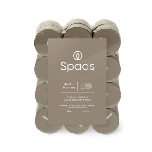 Spaas Geurtheelichten blokverpakking x24 4,5u - Mindful Morning
