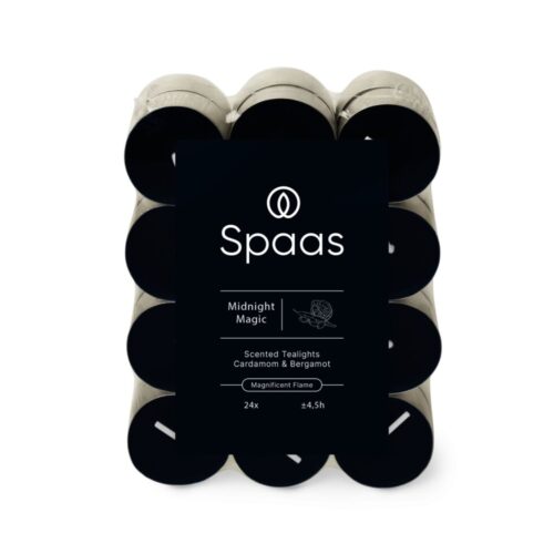 Spaas Geurtheelichten blokverpakking x24 4,5u - Midnight Magic