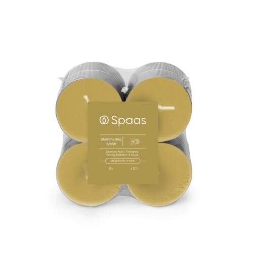 Spaas Maxi geurtheelichten blokverpakking x8  10u - Shimmering Smile